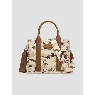 Wrangler Camo Print Small Tote In Brown