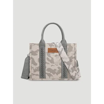 Wrangler Camo Print Small Tote In Grey In Neutral