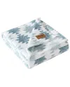 WRANGLER WRANGLER CANYON IKAT ULTRA SOFT PLUSH FLEECE REVERSIBLE THROW BLANKET