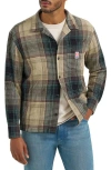 Wrangler Casey Jones Thermal Long Sleeve Camp Shirt In Green