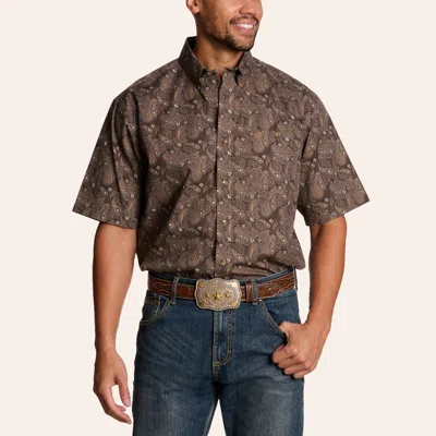 Wrangler Classic Men's Brown Paisley Shirt