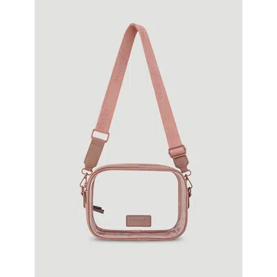 Wrangler Clear Cross Body Stadium Bag In Dark Pink