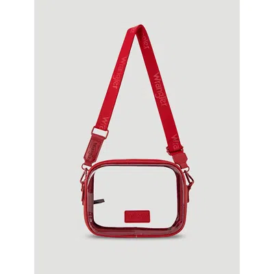 Wrangler Clear Cross Body Stadium Bag In Red