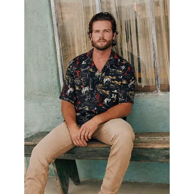Wrangler ® Coconut Cowboy Camp Shirt In Black Stallion