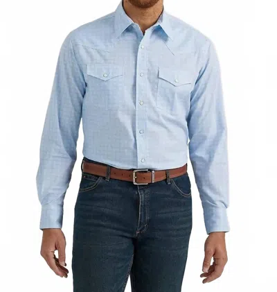 Wrangler Competition Western Shirt In Concentric Blue
