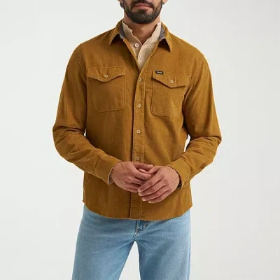 Wrangler Corduroy Mens Long Sleeve Regular Fit Button-down Shirt In Yellow