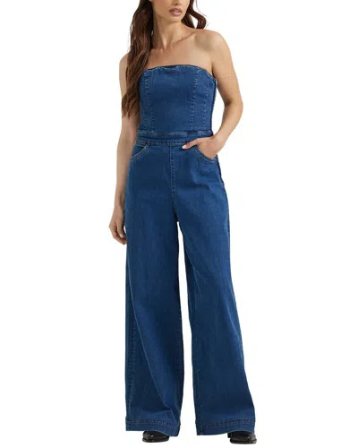 Wrangler Corset Playsuit In Blue