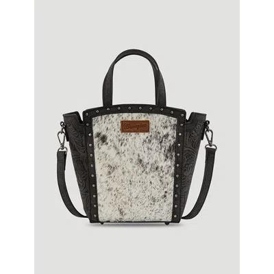 Wrangler Cow Print Bucket Bag In Black