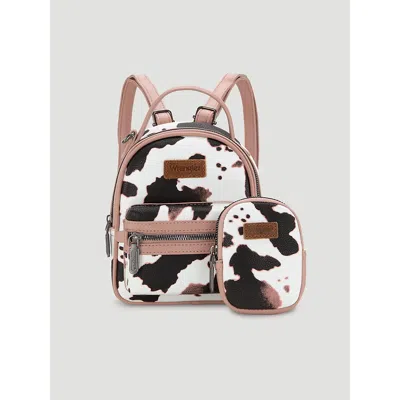 Wrangler Cow Print Mini Backpack In Pink