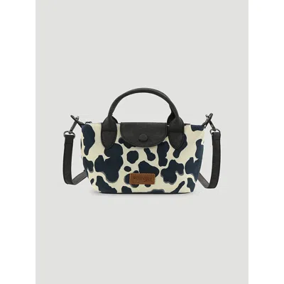 Wrangler Cow Print Mini Cross Body In Black