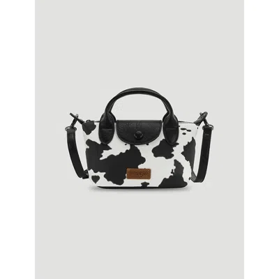 Wrangler Cow Print Mini Cross Body In Black