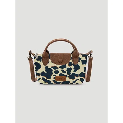 Wrangler Cow Print Mini Cross Body In Brown