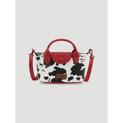 Wrangler Cow Print Mini Cross Body In Red