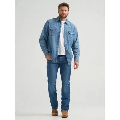 Wrangler ® Cowboy Cut® Original Fit Vintage Wash Jean In Indigo Blue