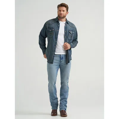 Wrangler ® Cowboy Cut® Slim Fit Vintage Wash Jean In Authentic Blue