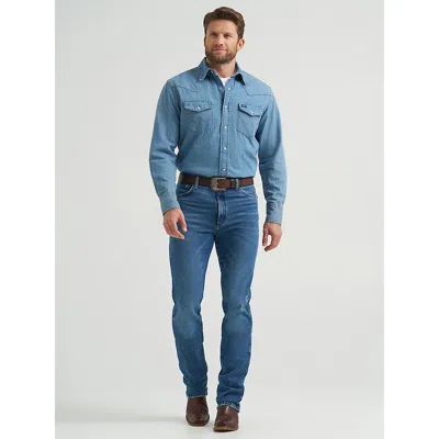 Wrangler ® Cowboy Cut® Slim Fit Vintage Wash Jean In Indigo Blue