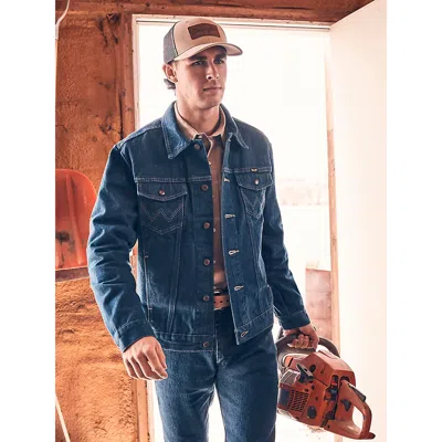 Wrangler ® Cowboy Cut® Unlined Denim Jacket In Denim In Blue