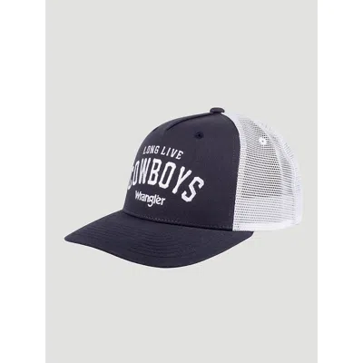Wrangler Cowboys Baseball Cap In Dark Navy In Blue