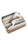Wrangler Coyote Sands Sherpa Reversible Throw Blanket In Light Beige