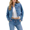 Wrangler Denim Moto Jacket In Blossoming