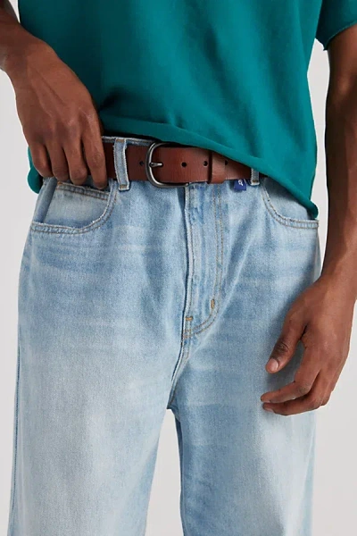 Wrangler Distressed Vegetable Tanned Leather Belt In Brown, Men's At Urban Outfitters