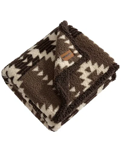 Wrangler Dusty Trails Throw In Brown