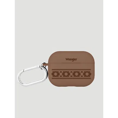 Wrangler Earbuds Case With Carabiner In Coffee Brown
