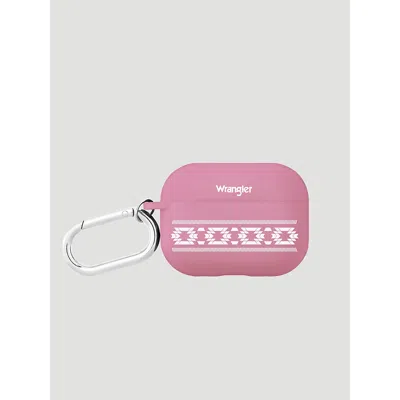 Wrangler Earbuds Case With Carabiner In Dark Pink Multi