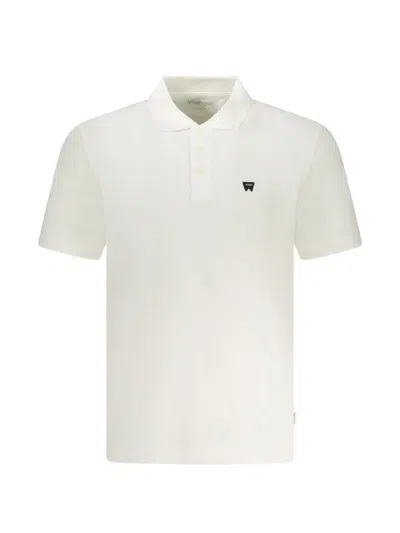 Wrangler Embroidered-logo Polo Shirt In Neutral