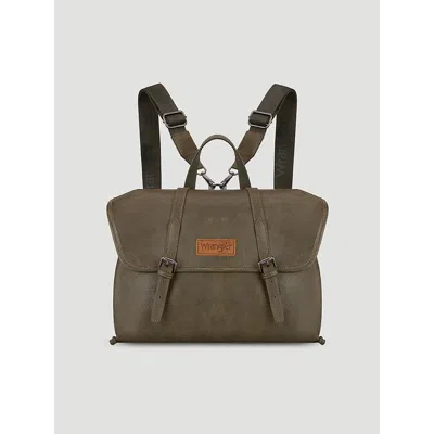 Wrangler Faux Leather Convertible Satchel/backpack In Green