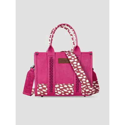 Wrangler Fawn Print Trim Tote Bag In Pink