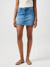Wrangler Female Skirts  112362711 Mini Denim Medium Blue In Multi