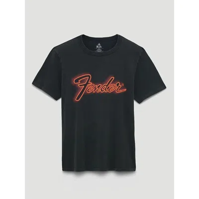 Wrangler Fender Neon Graphic T-shirt In Washed Black