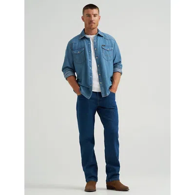 Wrangler ® Five Star Premium Denim Comfort Stretch Relaxed Fit Jean In Stone In Blue