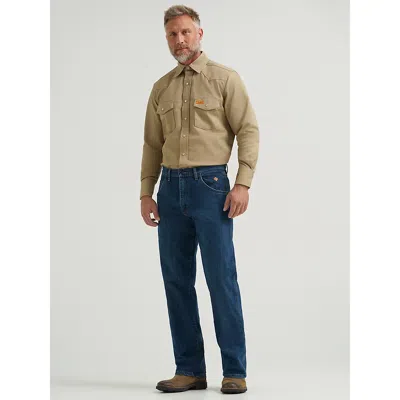 Wrangler ® Fr Flame Resistant Advanced Comfort Relaxed Fit Jean In Midstone In Blue