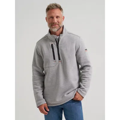 Wrangler ® Fr Flame-resistant Quarter Zip Pullover In Grey Heather In Gray