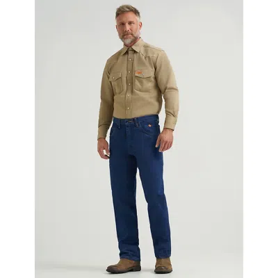 Wrangler ® Fr Flame-resistant Relaxed Fit Jean In Prewash In Blue