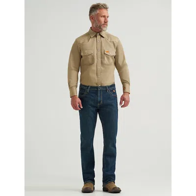 Wrangler ® Fr Flame-resistant Vintage Slim Boot Jean In Dark Denim In Blue