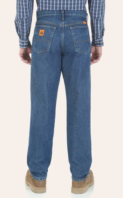 Wrangler Fr Relaxed Fit 5 Pocket Work Jean In Blue