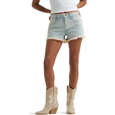 Frayed Denim Shorts In White from Wrangler
