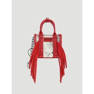 Wrangler Fringe Mini Tote Key Chain In Red
