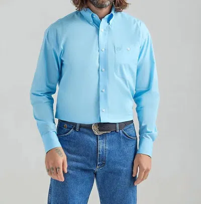 Wrangler George Straight Shirt In Light Blue