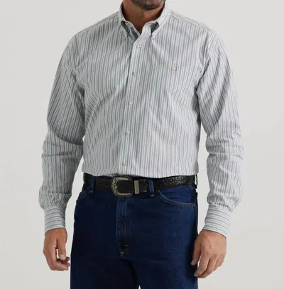 Wrangler George Strait Button Down Shirt In Smokey Stripes