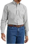 Wrangler George Strait Buttondown Long Sleeve Shirt In Grey In Gray