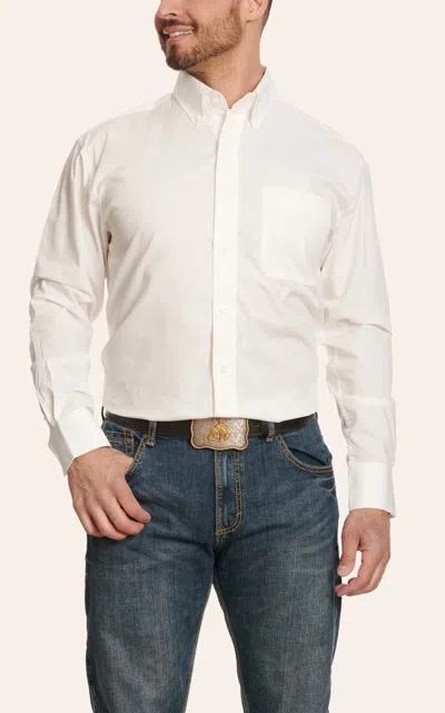 Wrangler George Strait Collection Men's White Stretch Western Shirt