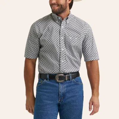 Wrangler George Strait Men's Gray & White Medallion Print Shirt