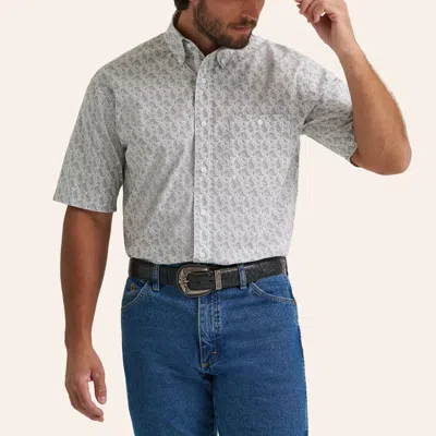 Wrangler George Strait Men's Gray & White Paisley Print Shirt
