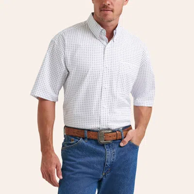 Wrangler George Strait Men's White Geo Print Shirt