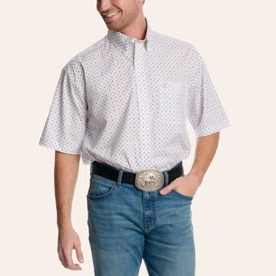 Wrangler George Strait Men's White Geo Print Shirt