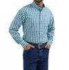 Wrangler George Strait One Pocket Shirt In White/teal In Blue